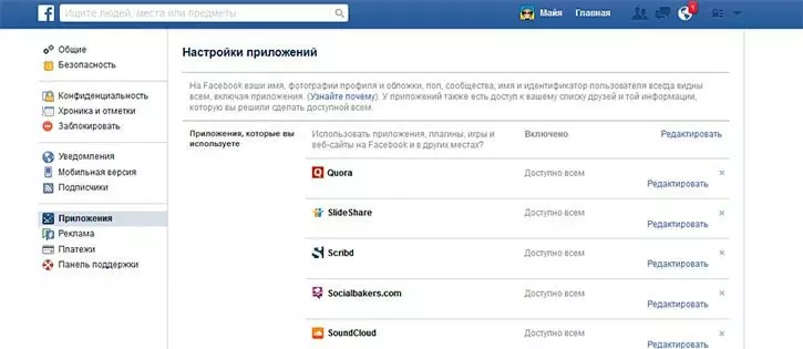 вкладка Профиль; вкладка Профиль;